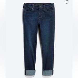 Liverpool Cropped Wide Rolled Jeans